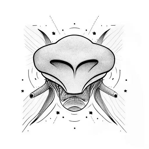 alien face with the words you are right where you need to be written around it tattoo design idea