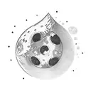 Moon and wine tattoo design idea