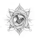 hand tattoo with blank numbers 3 and 11, a flower and details all around  tattoo design idea