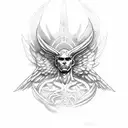 Archangel Saint Michael tattoo design idea