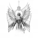 Archangel Saint Michael tattoo design idea