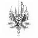 Archangel Saint Michael tattoo design idea