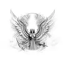 Archangel Saint Michael tattoo design idea