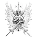 Archangel Saint Michael tattoo design idea