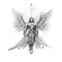 Archangel Saint Michael tattoo design idea