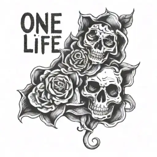 use the phrase one life one chance using cry now laugh later tattoo design idea