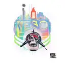 A new-school design featuring a mashup of iconic music and movie references tattoo design idea