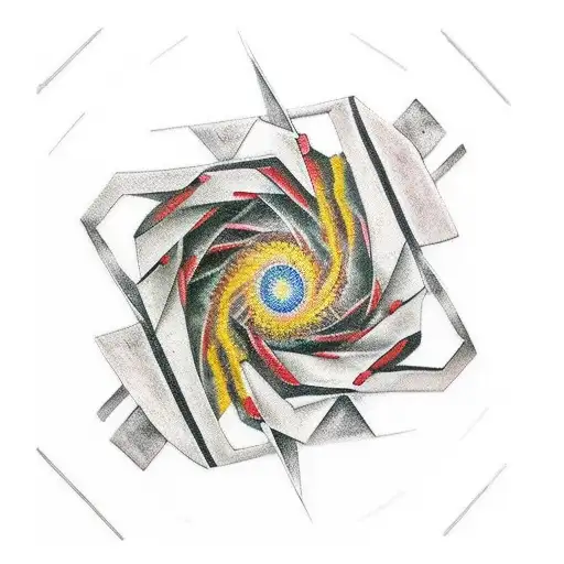 kintsugi repair Double helix dna spiral tattoo design idea