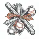 baseball cross tattoo tattoo design idea