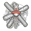 baseball cross tattoo tattoo design idea