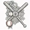 baseball cross tattoo tattoo design idea