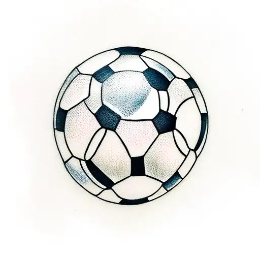 soccer ball tattoo design idea