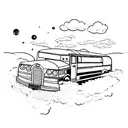 school bus  tattoo design idea