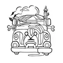 school bus  tattoo design idea