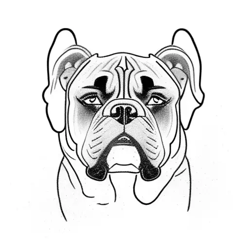 A combination of a boxer and a judoka, symbolizing the client's passion for both sports, with a Cane Corso by their side tattoo design idea