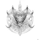 celtic dragon on shoulder flowing across back to neck tattoo design idea