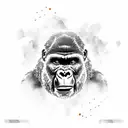 gorilla with a grenade tattoo design idea