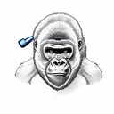 gorilla with a grenade tattoo design idea