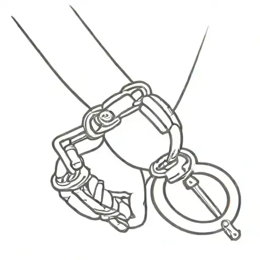 handcuffs tattoo design idea
