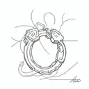 handcuffs tattoo design idea