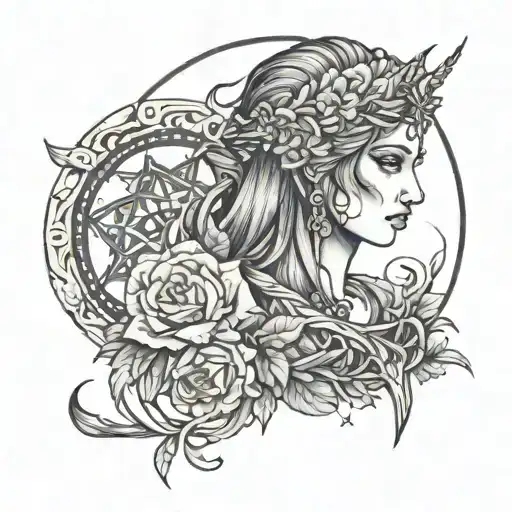 mara slavic goddess of death tattoo design idea