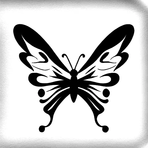 Butterfly with Anbu name tattoo design idea