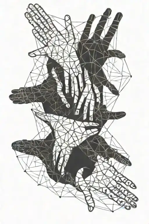 family holding hands tattoo design idea