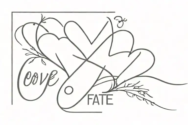 love fate tattoo design idea