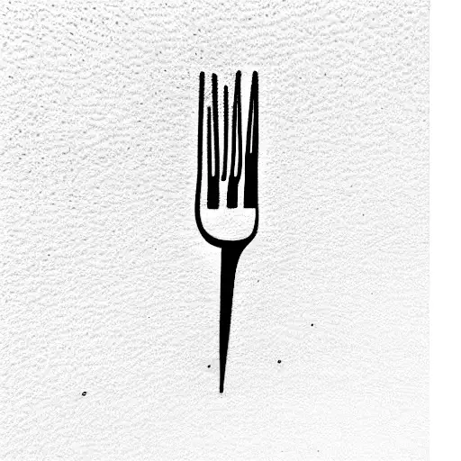 fork and knife tattoo design idea