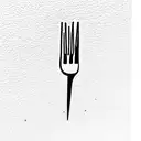 fork and knife tattoo design idea