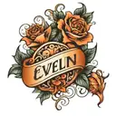 Evelyn name tattoo design idea
