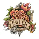 Evelyn name tattoo design idea