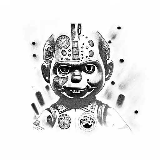 Jason Freddy Michael Chucky with cbum body tattoo design idea