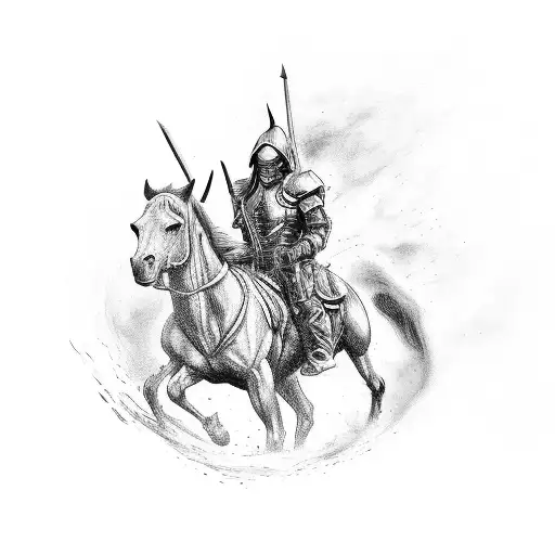 4 horsemen of the Apocalyptic  tattoo design idea