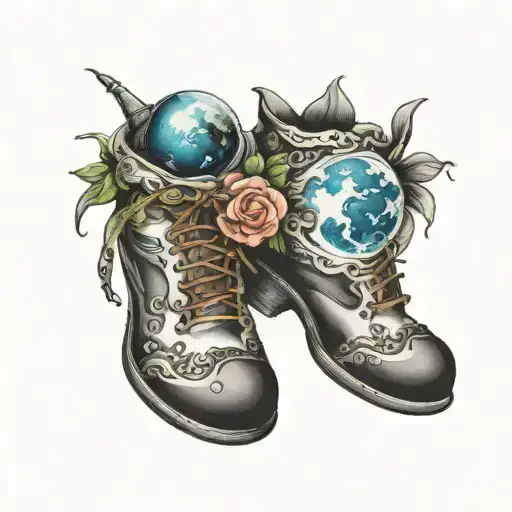 tobillera con luna, pelota y anzuelo tattoo design idea