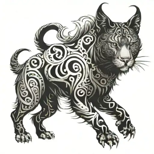 sabre and Griffen tattoo design idea