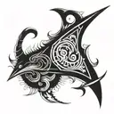 sabre tattoo design idea