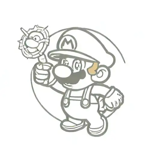 mario bros tattoo design idea
