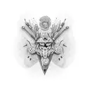 Design a dotwork tattoo showcasing a detailed illustration of a spray can with your favorite graffiti tag as the label. tattoo design idea