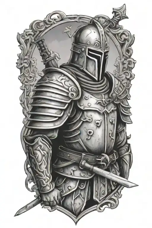 a crusade warrior tattoo design idea