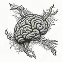 brain made of broken glass tattoo design idea