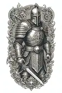a crusade warrior tattoo design idea