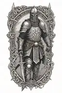 a crusade warrior tattoo design idea