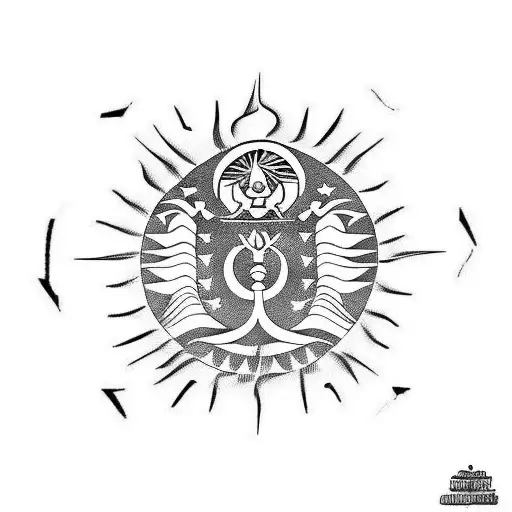 nepali flag tattoo design idea