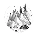 Mountain Scene tattoo design idea