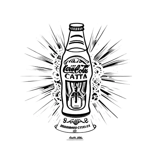coca cola bottle tattoo design idea