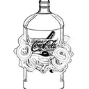 coca cola bottle tattoo design idea