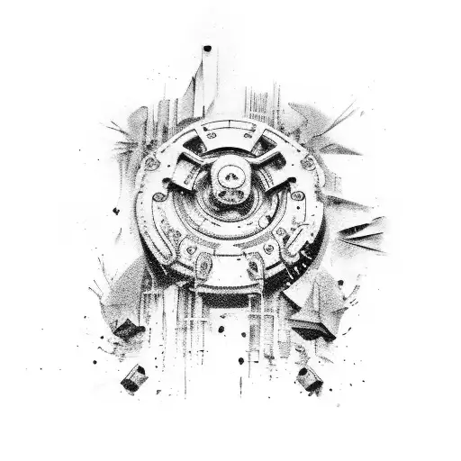 heavy equipment tattoo design idea