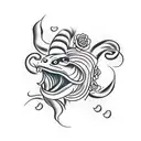 cobra with flowers tattoo design idea