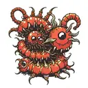 centipede with many eyes tattoo design idea